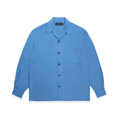 WACKO MARIA 50'S Open Collar Shirt "Blue"