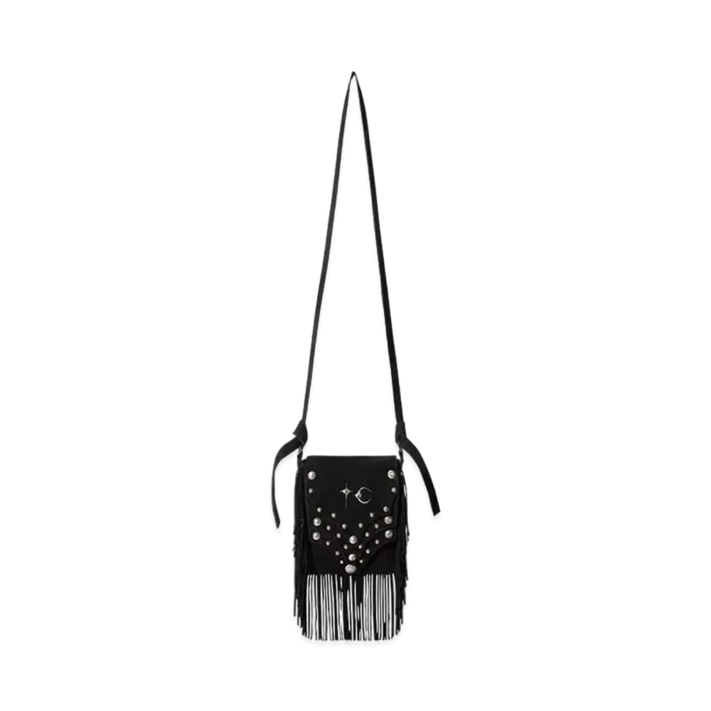THUG CLUB Castle Cowboy Messenger Bag "Black Suede"