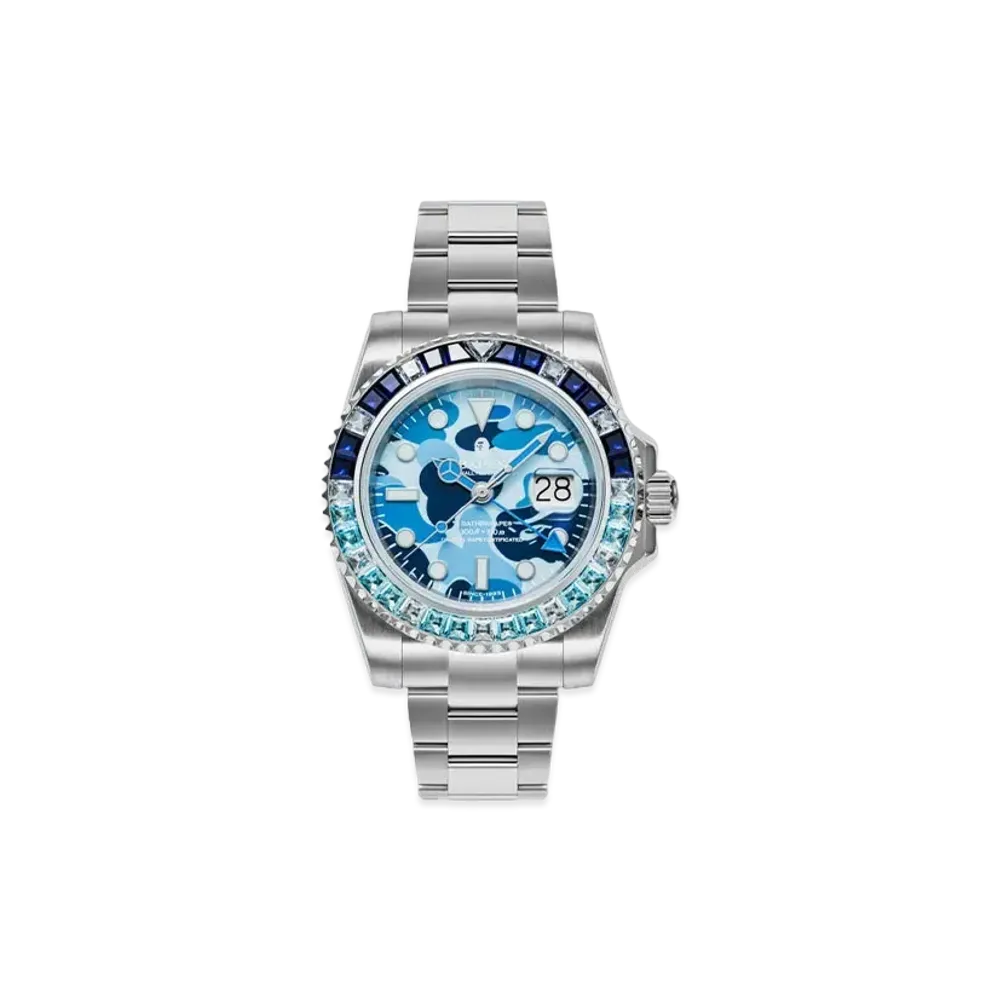A BATHING APE Type 2 Bapex Abc Camo Crystal Stone "Blue"