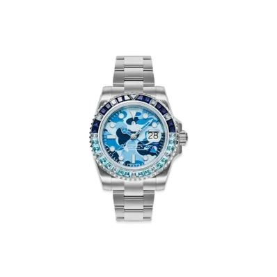 A BATHING APE Type 2 Bapex Abc Camo Crystal Stone "Blue"