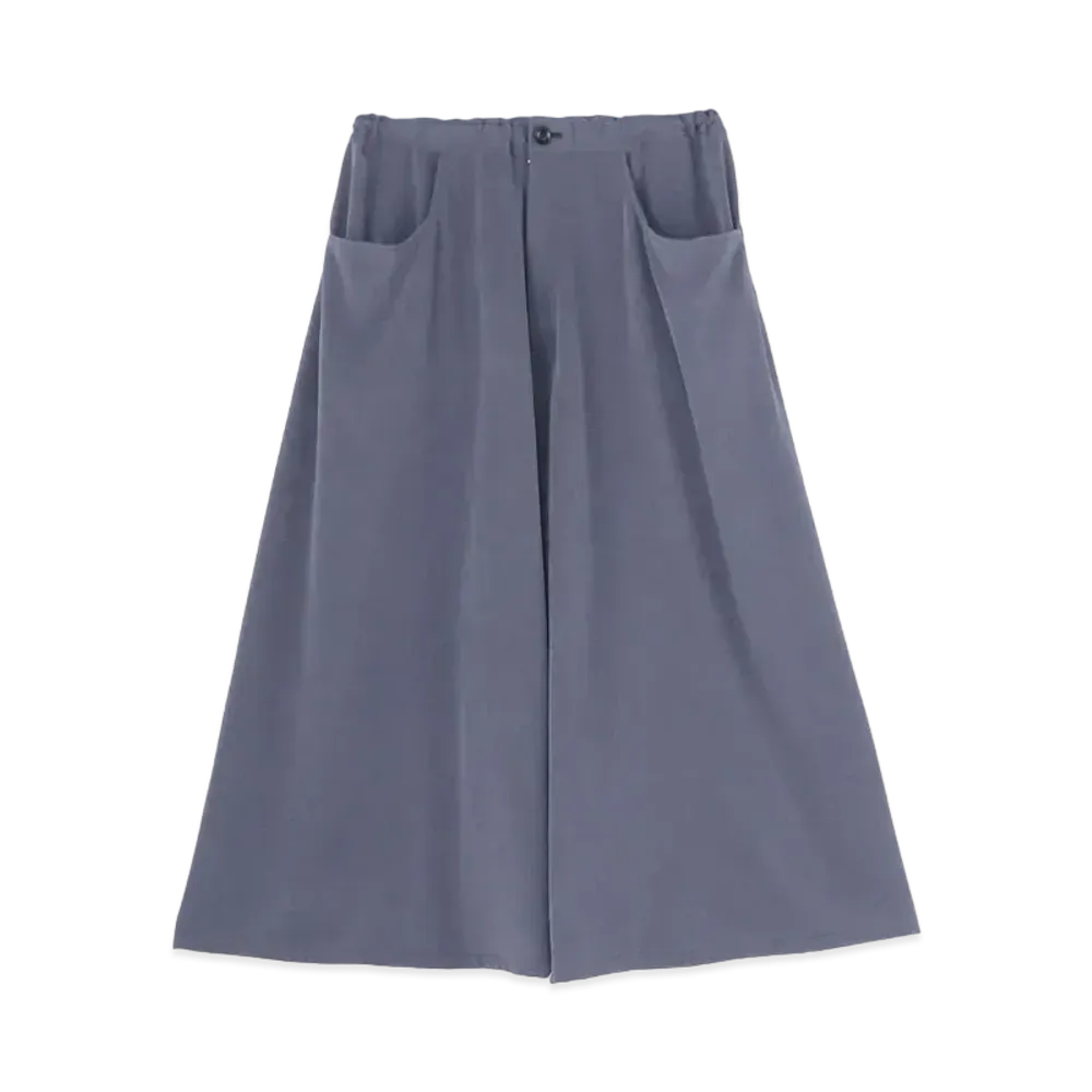 Yohji Yamamoto Y's TRIACETATE POLYESTER DE CHINE BACK SAROUEL PANTS "Blue"