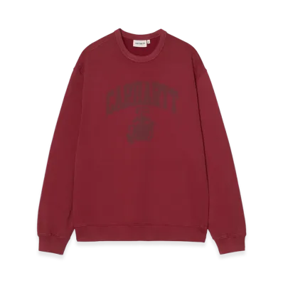 Carhartt WIP Faded Pond Corps Sweat "Marsala(Heavy Stone Wash)"