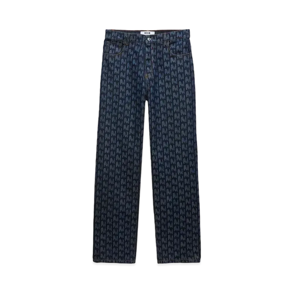 MSGM Themwave Denim Pants "Indigo"