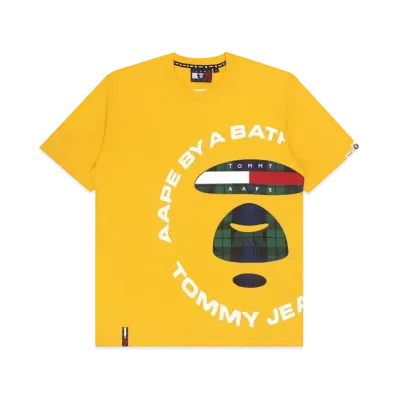 AAPE x Tommy Round Logo T-Shirt "Yellow"