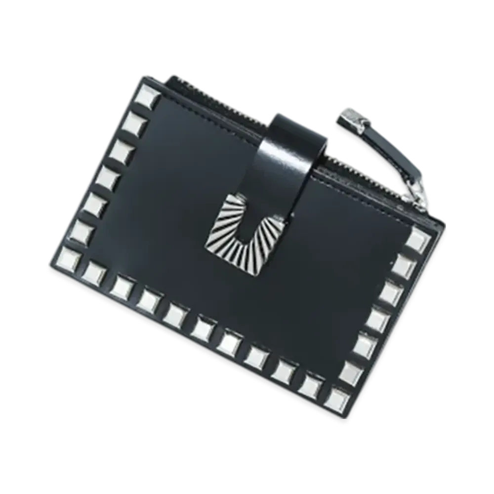 TOGA TOO Leather Wallet Studs Small "Black"