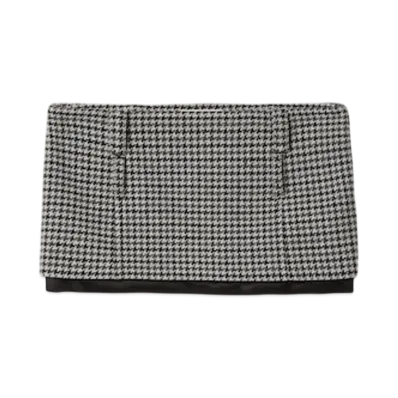 MIU MIU Women's Houndstooth Check Miniskirt "Gray/Black"
