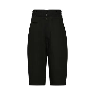 Maison Margiela Men's Spliced Cotton Shorts "Black"