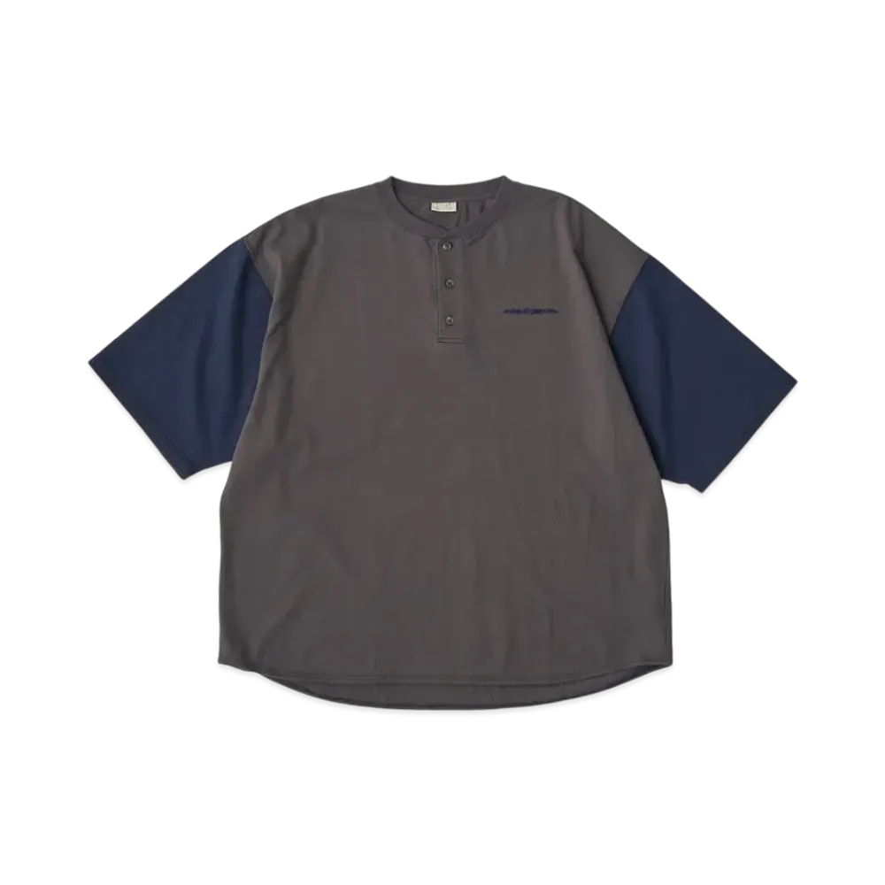 SEDAN ALL-PURPOSE Henleyneck Baseball Tee "Charcoal Navy"
