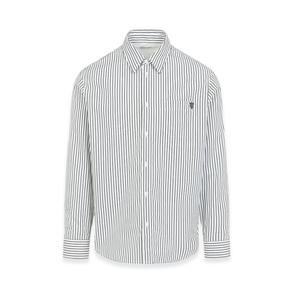 Burberry Striped Cotton Shirt "White"