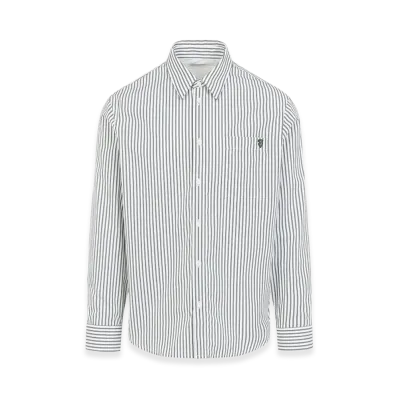Burberry Striped Cotton Shirt "White"
