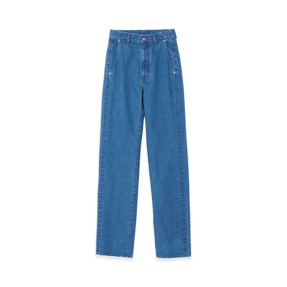 YOKE Denim Wide Straight Pants Vintage Wash "Indigo"