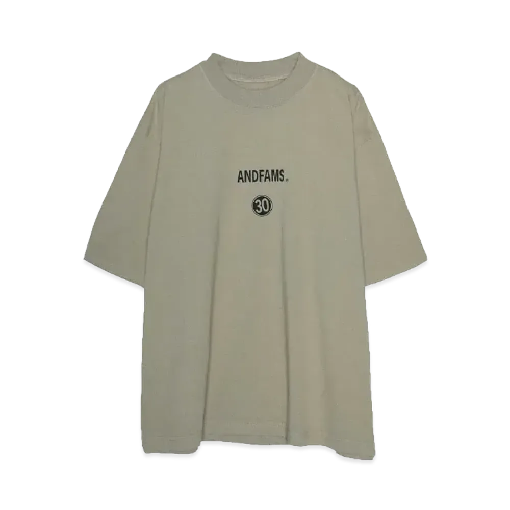 ANDFAMILYS Pigment Dye Tee -Anniv 30- "OATMEAL"