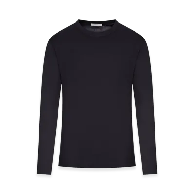 LEMAIRE Women's Long-Sleeved Cotton T-Shirt "Black"