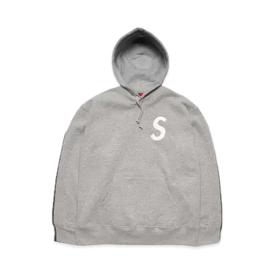 Supreme S Logo Split Hooded Sweatshirt "Heather Grey"