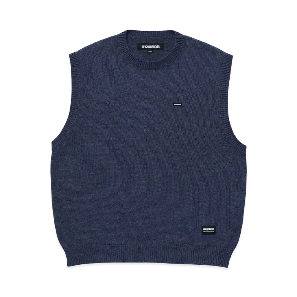 NEIGHBORHOOD Plain Crewneck Vest "Navy"