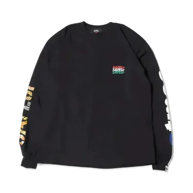 SAPEur Night Safari Sleeve Logo L/S T-Shirt "Black"