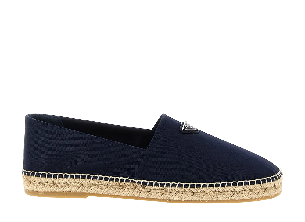 PRADA Logo Tringolo Espadrilles "Blue"