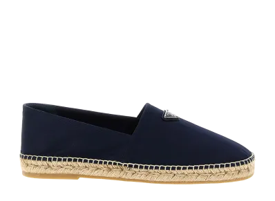 PRADA Logo Tringolo Espadrilles "Blue"