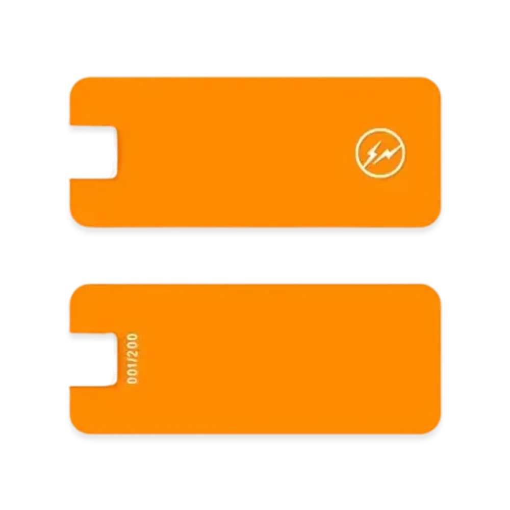 FRAGMENT CUSTOM DOUBLE SIDED Luggage Tag "Neon Orange"