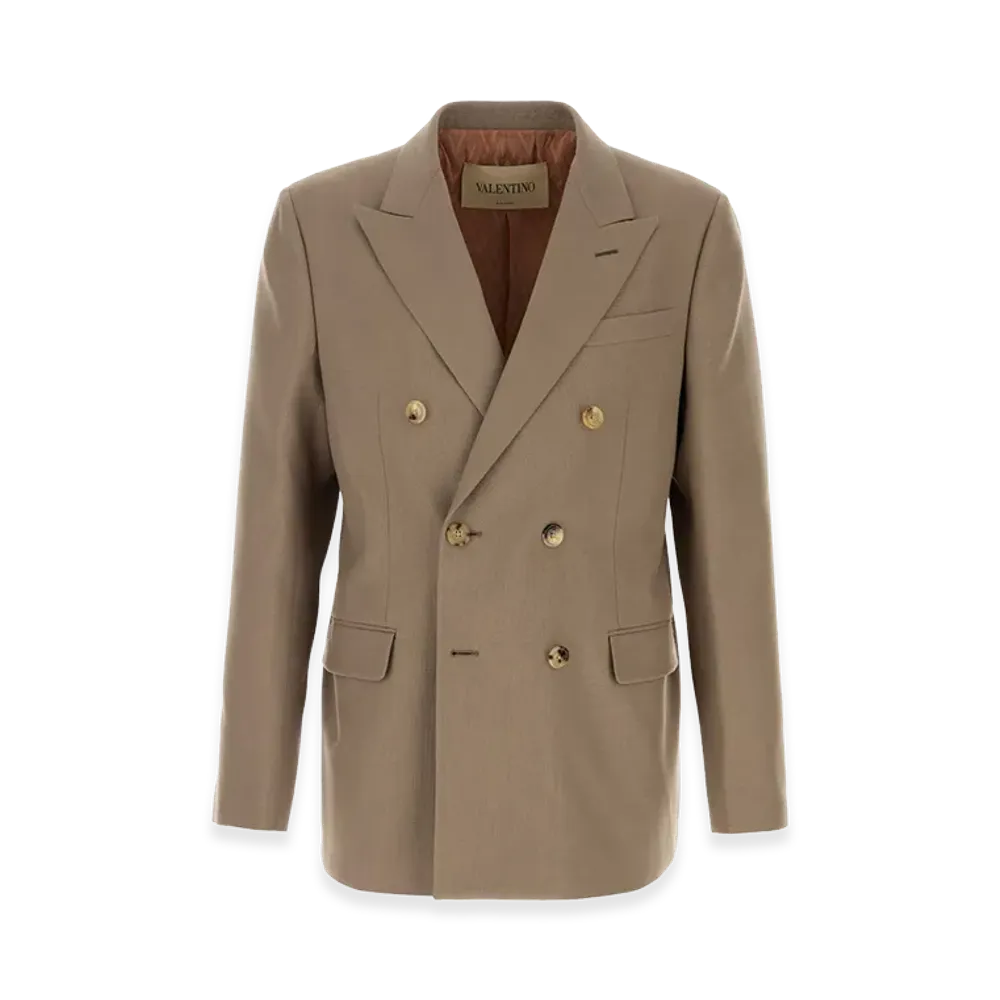 Valentino Wool Blazer "Brown/Cappuccino/Beige"