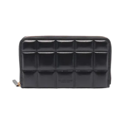 Bottega Veneta Intrecciato Calfskin Zip Around Wallet "Black"