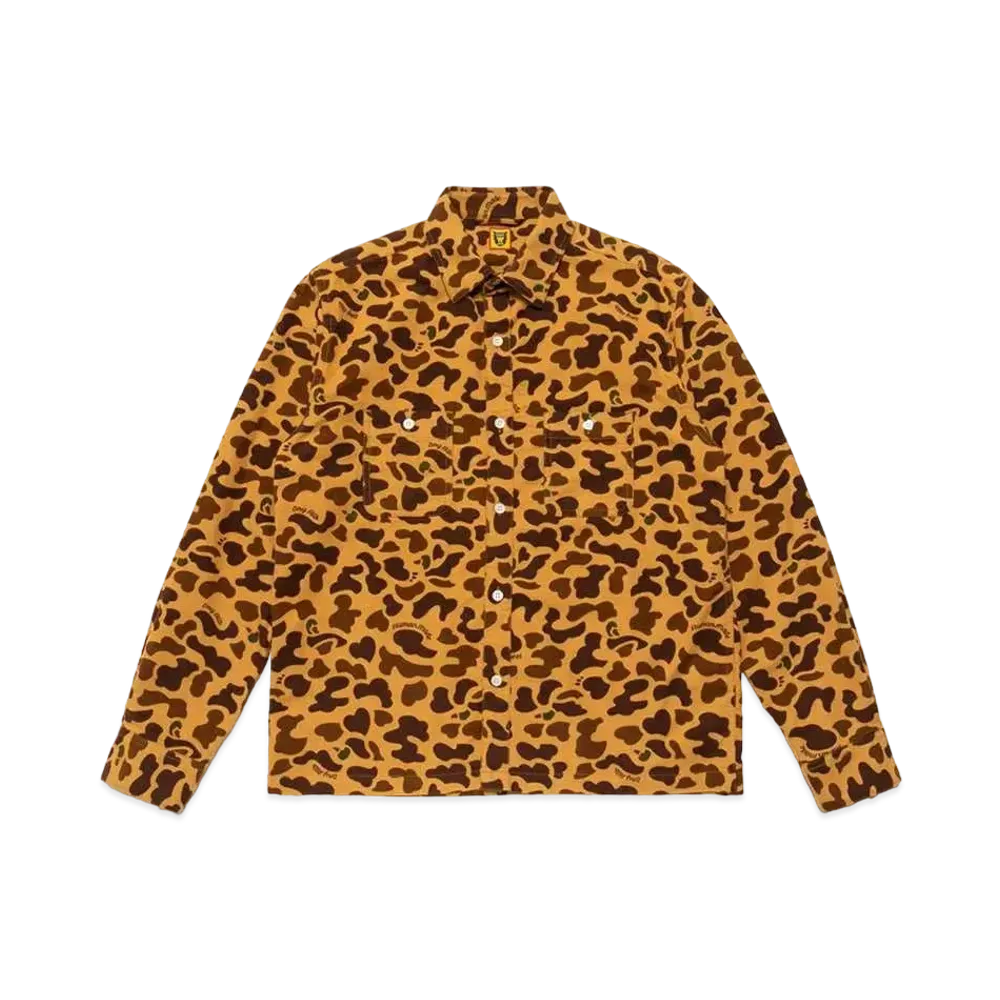 HUMAN MADE DUCK CAMO FLANNEL SHIRT "Brown"