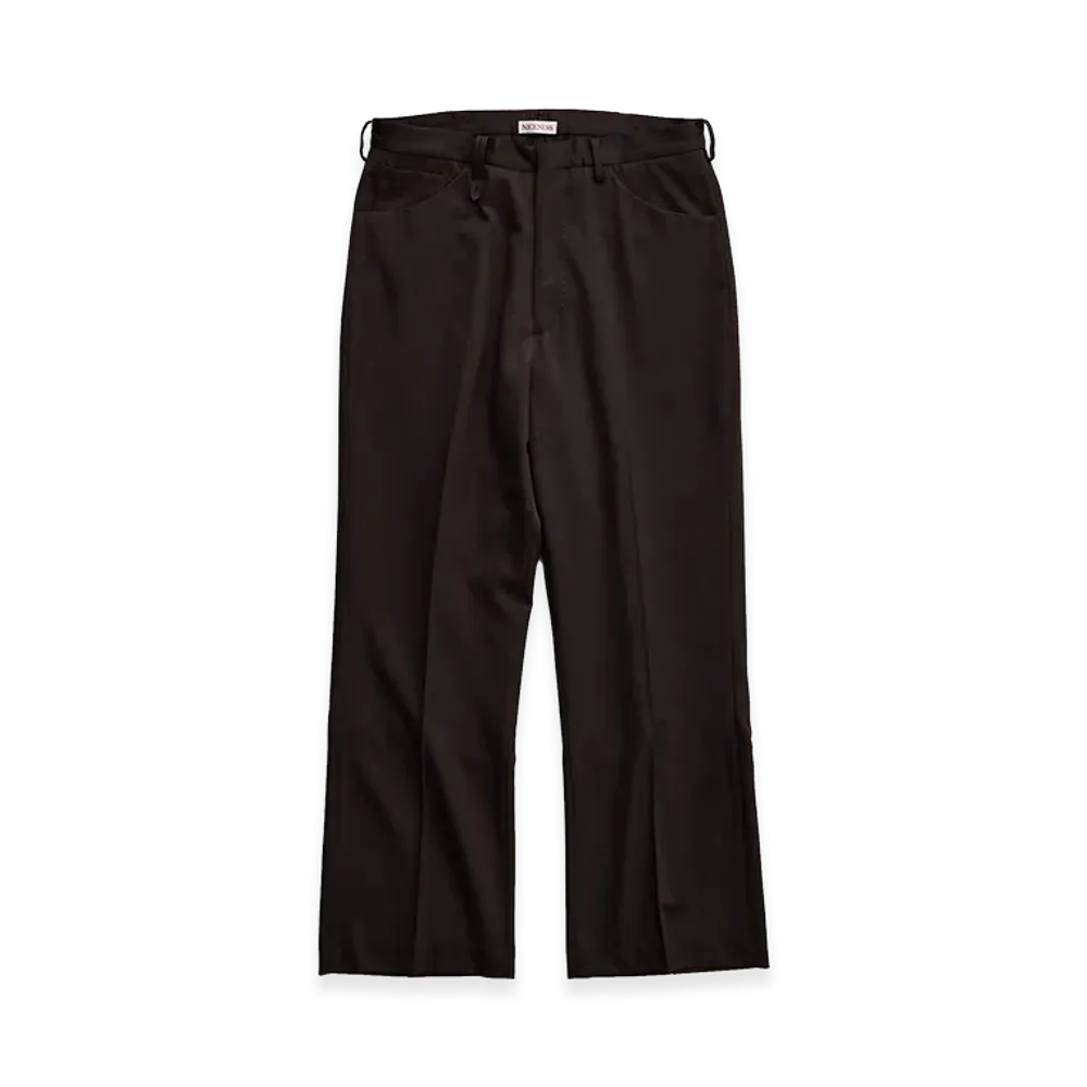 NICENESS Finch S140's Worsted Gabardine Semi-Flare Trousers "Olive Drab"