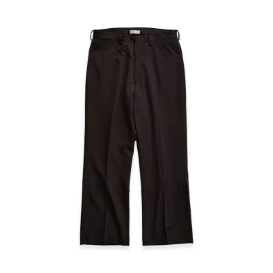 NICENESS Finch S140's Worsted Gabardine Semi-Flare Trousers "Olive Drab"