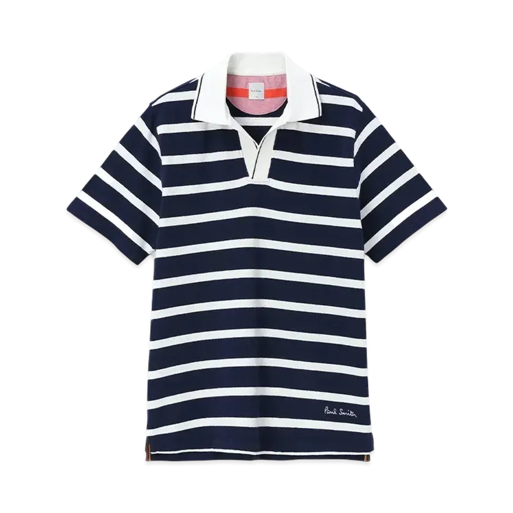 Paul Smith Marine Stripe Skipper Polo Shirt "Navy"