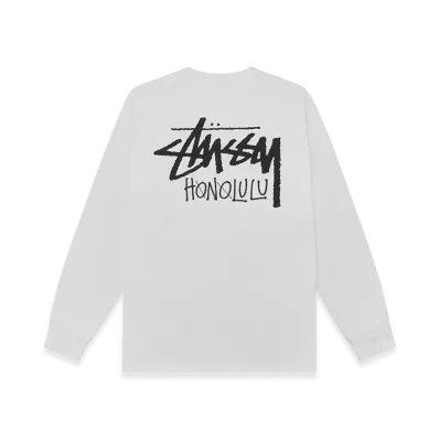 Stussy Stock Honolulu LS Tee "White"