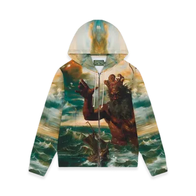 DENIM TEARS Poseidon's Revenge Zip Up Hoodie "Multi"