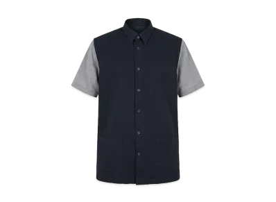 Comme des Garcons Shirt Garment-Dyed Two-tone S/S Shirt "Black/Grey"