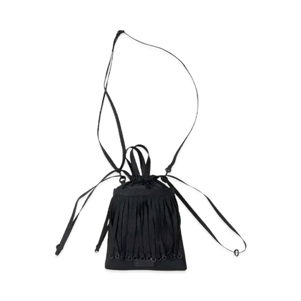 BAICYCLON by bagjack TAPE FRINGE DRAW STRING BAG BCL-65 "BLACK"