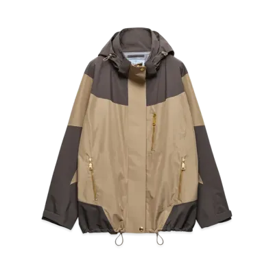 PRADA Women's Technical Fabric Blouson Jacket "Light Gray/Gray"