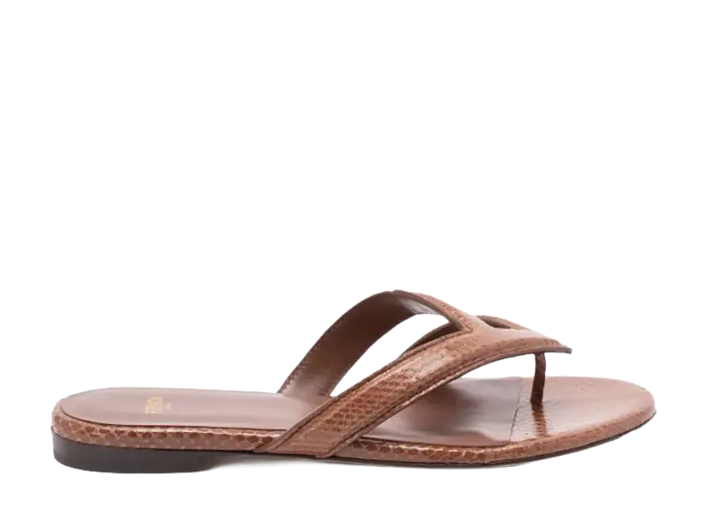 FENDI Women's Fling Flatform Flip-Flops "Brown"