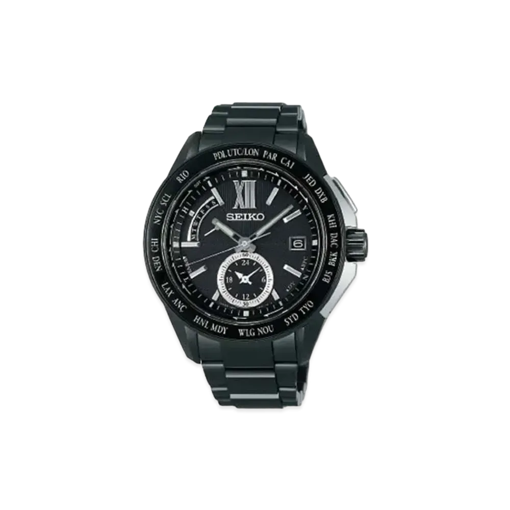 SEIKO Brightz Solar Radio World Time Executive Line "Black" SAGA113
