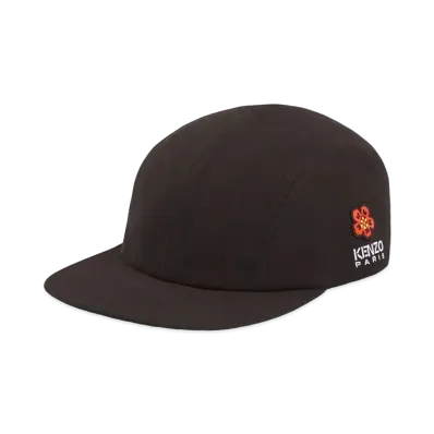 KENZO 'BOKE FLOWER' Badge Baseball Hat "Black"