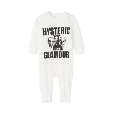 HYSTERIC GLAMOUR Kids Evil Skull Coverall "White"