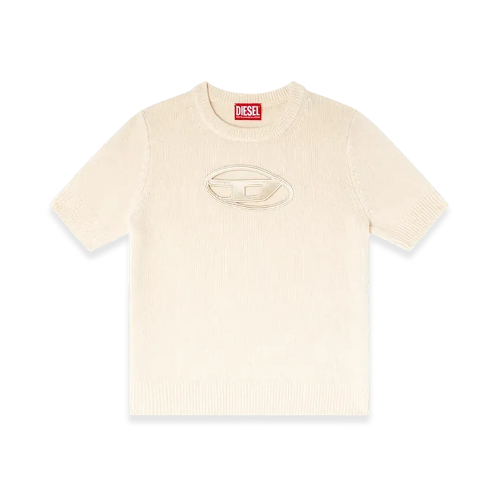 Diesel M-Argarin-SS Short-Sleeve Jumper In Cashmere Blend "Beige"