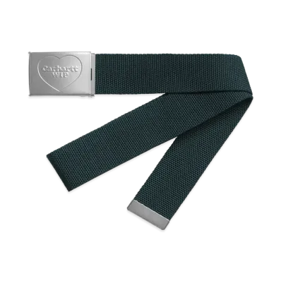 Carhartt WIP Heart Clip Belt "Deep Lagoon / Silver"