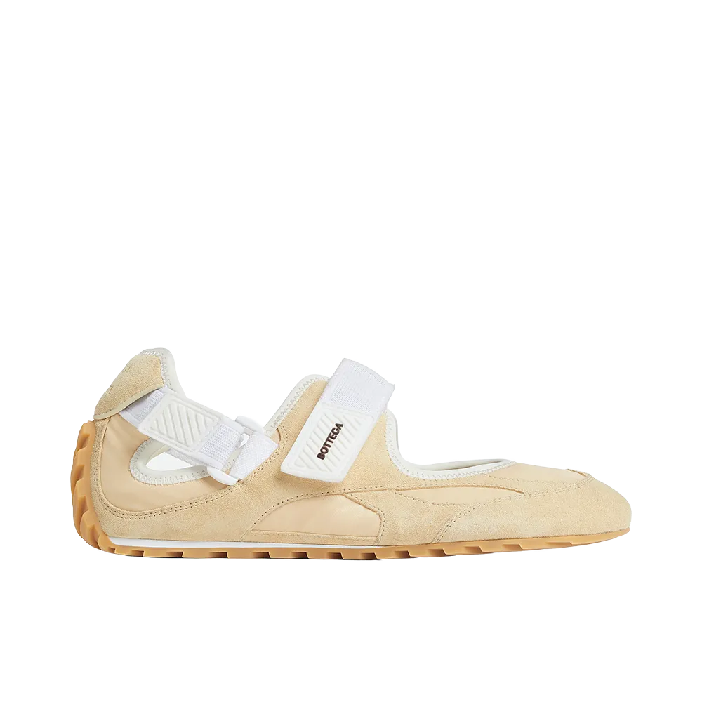 Bottega Veneta Women's Orbit Flash Mary Jane Sneaker "String/Tufo"