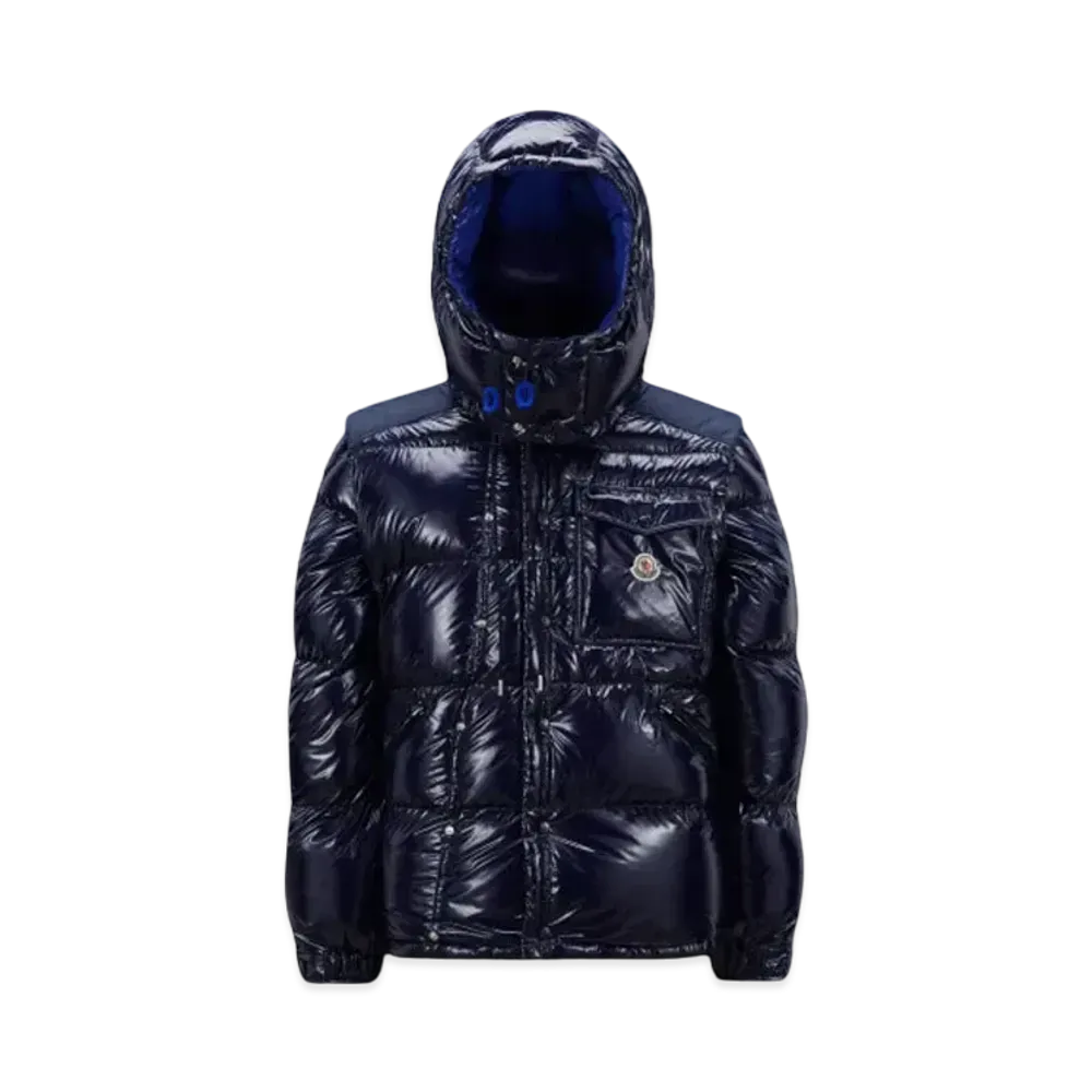 MONCLER x Karakorum Ripstop Short Down Jacket Mens "Blue"