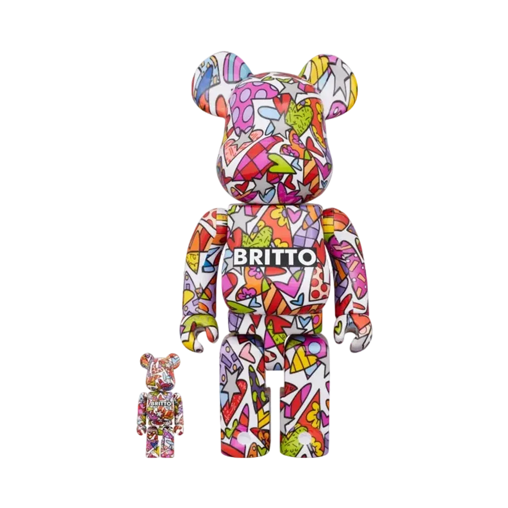Bearbrick Romero Britto Heart 100% & 400%