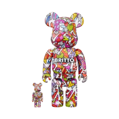 Bearbrick Romero Britto Heart 100% & 400%