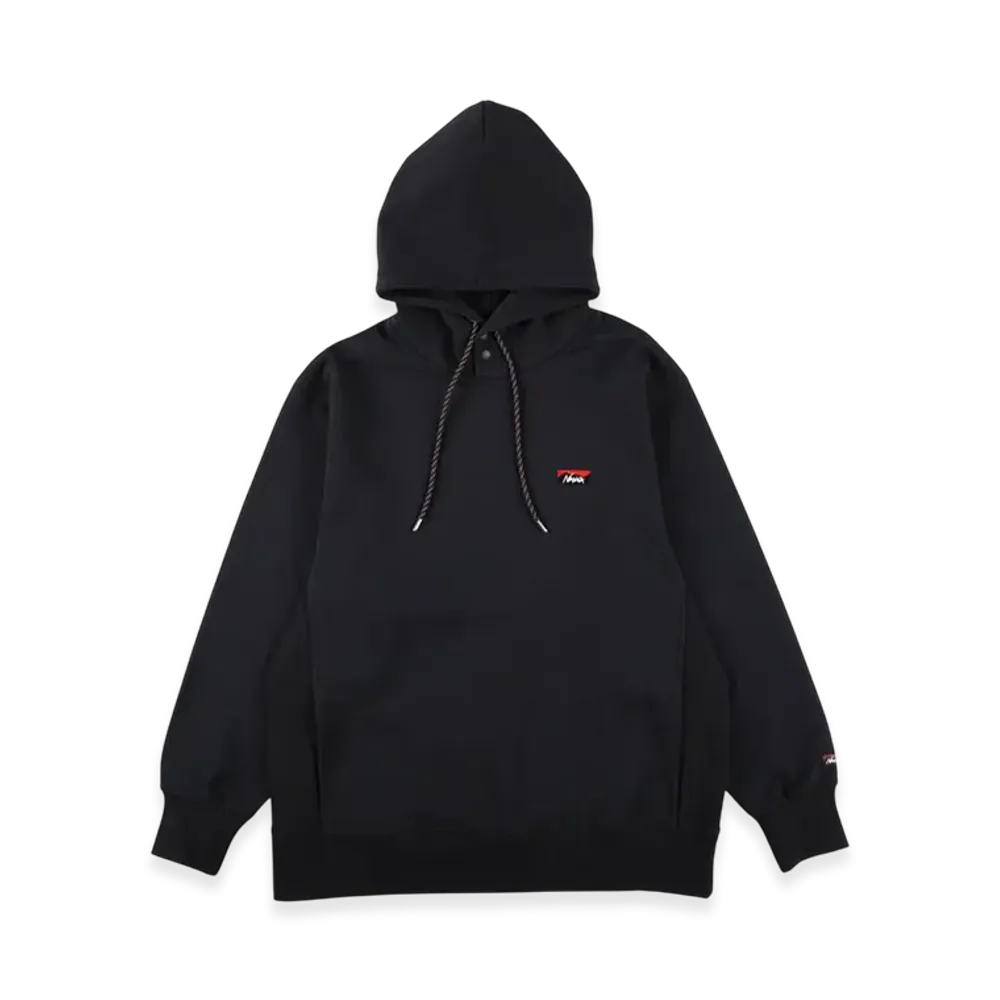 NANGA Eco Hybrid Mini Box Logo Embroidery Sweat Hoodie "Black"