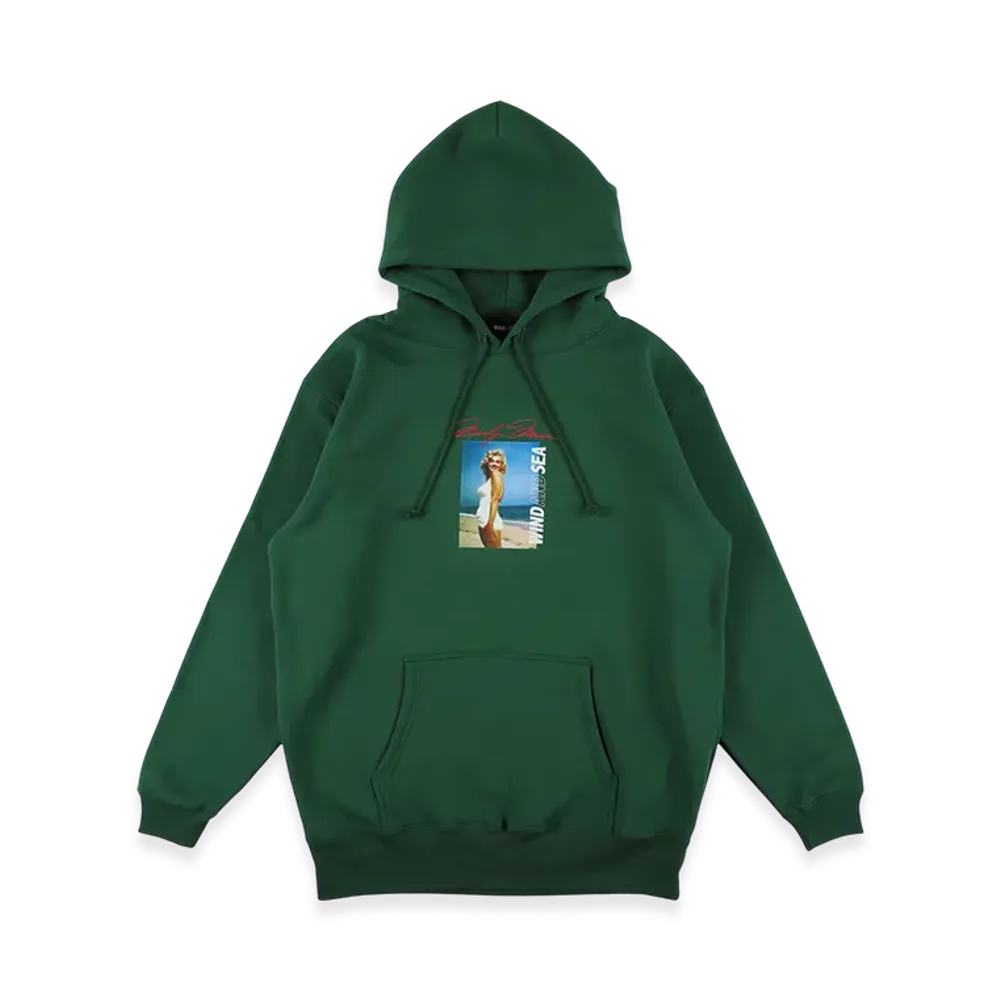 WIND AND SEA x Marilyn Monroe Beach Hooded Sweat Shirt "Green"