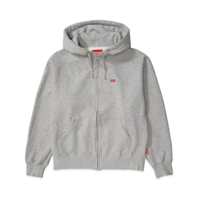 Supreme Small Box Zip Up Hooded Sweatshirt (25FW) "Heather Grey"