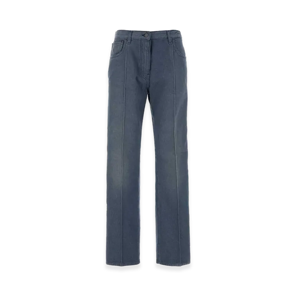 PRADA Women's Cerulean Blue Denim Jeans "Light Blue"