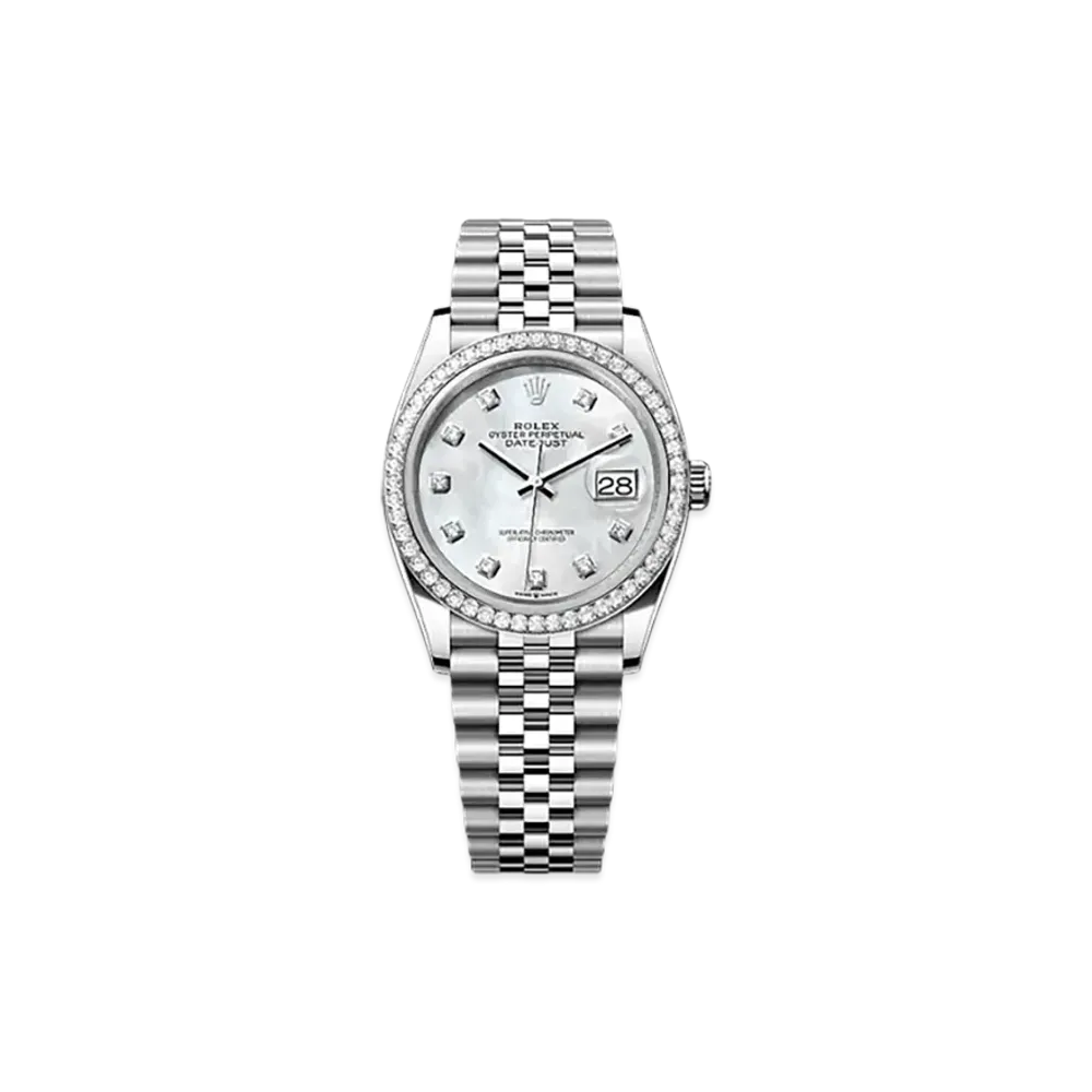 ROLEX Datejust 36 Oystersteel & White Gold Diamonds "White"