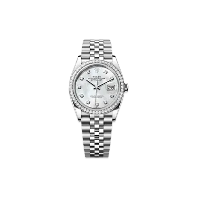 ROLEX Datejust 36 Oystersteel & White Gold Diamonds "White"